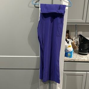 XL / long purple scrub pants with drawstring
